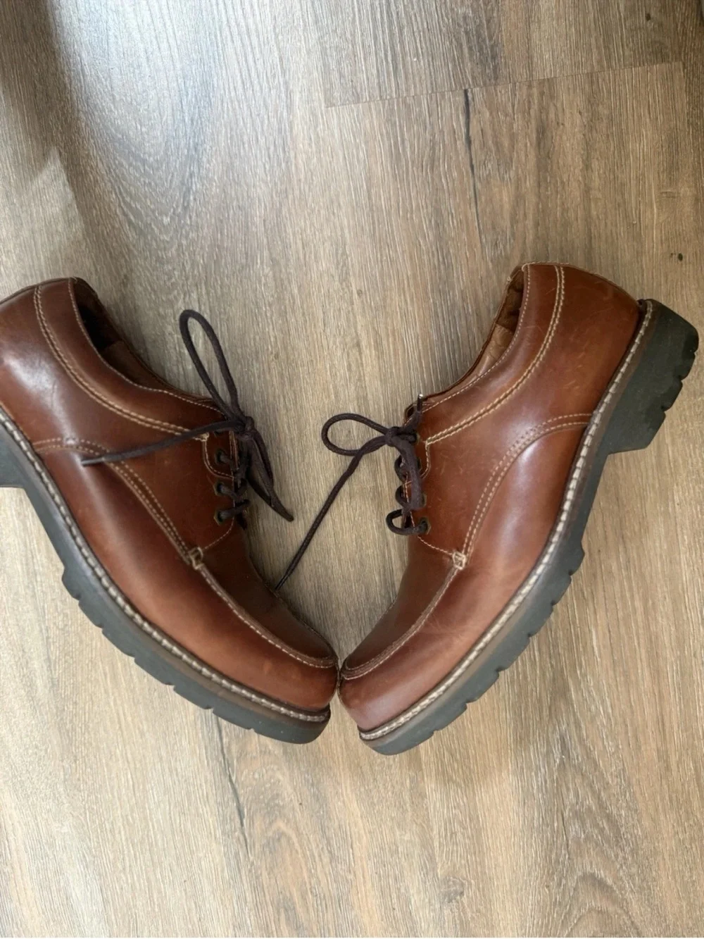 Johnston And Murphy Leather  Oxfords Made In Brazil 20-8013 Size 9.5